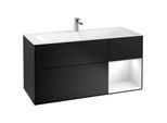 Villeroy und Boch Finion Waschtischunterschrank G070GFPD 119,6x59,1cm, Emotion, Regal rechts Glossy white lacquer, Black matt lacquer