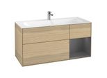 Villeroy und Boch Finion Waschtischunterschrank G070GKPC 119,6x59,1cm, Emotion, Regal rechts Anthracite matt, Oak Veneer