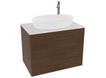 Villeroy und Boch Finion Waschtischunterschrank G87100GN 80x60,3cm, Emotion, Abdeckplatte white matt, Walnut veneer