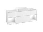 Villeroy und Boch Finion Waschtischunterschrank G741GFGF 160x60,3x50,1cm, Regale Glossy white lacquer, Glossy white lacquer