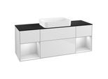 Villeroy und Boch Finion Waschtischunterschrank G742MTMT 160x60,3x50,1cm, Regale White matt lacquer, White matt lacquer