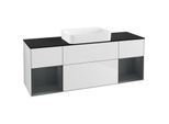 Villeroy und Boch Finion Waschtischunterschrank G742HGMT 160x60,3x50,1cm, Regale Midnight matt lacquer, White matt lacquer