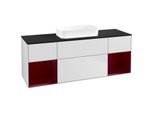 Villeroy und Boch Finion Waschtischunterschrank F742HBMT 160x60,3x50,1cm, Regale Peony matt lacquer, White matt lacquer