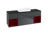 Villeroy und Boch Finion Waschtischunterschrank F742HBHG 160x60,3x50,1cm, Regale Peony matt lacquer, Midnight Blue Matt Lacquer
