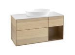 Villeroy und Boch Finion Waschtischunterschrank GA71GNPC 120cm, Abdeckplatte white matt, Emotion, Regale Walnut Veneer, Oak Veneer