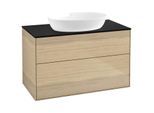 Villeroy und Boch Finion Waschtischunterschrank GA0200PC 100x60,3cm, Emotion, Abdeckplatte black matt, Oak Veneer