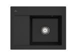 Villeroy und Boch Subway 45 Compact Einbauspüle 331301J0 rechts, mit Ablaufgarnitur, 650 x 510 mm, Handbetätigung, chromite CeramicPlus