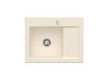 Villeroy und Boch Subway 45 Compact Einbauspüle 331202FU links, mit Ablaufgarnitur, Excenterbetätigung, 650 x 510 mm, ivory CeramicPlus