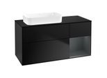 Villeroy und Boch Finion Waschtischunterschrank G692HGPD 120x60,3x50,1cm, Regal rechts Midnight Blue Matt Lacquer, Black matt lacquer