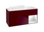 Villeroy und Boch Finion Waschtischunterschrank G691MTHB 120x60,3x50,1cm, Regal rechts White matt lacquer, Peony Matt