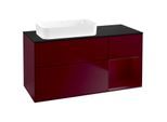 Villeroy und Boch Finion Waschtischunterschrank F692HBHB 120x60,3x50,1cm, Regal rechts Peony, Peony Matt