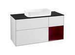 Villeroy und Boch Finion Waschtischunterschrank G712HBMT 120x60,3x50,1cm, Regal rechts Peony, White matt lacquer