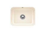Villeroy und Boch Unterbauspüle 670601FU mit Ablaufgarnitur, Handbetätigung, Befestigungssatz, Ivory