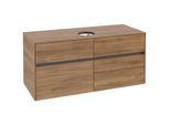 Villeroy und Boch Collaro Waschtischunterschrank C04100RH 120x54,8x50cm, Waschtisch mittig, Kansas Oak