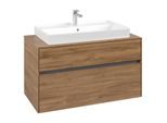 Villeroy und Boch Collaro Waschtischunterschrank C02000RH 100x54,8x50cm, Waschtisch mittig, Kansas Oak
