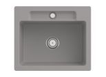 Villeroy und Boch Siluet Spüle 334601KD mit Ablaufgarnitur und Handbetätigung, Fossil