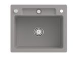Villeroy und Boch Siluet Spüle 334602KD mit Ablaufgarnitur und Exzenterbetätigung, Fossil