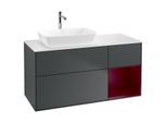 Villeroy und Boch Finion Waschtischunterschrank G811HBHG 120cm, Abdeckplatte white matt, Emotion, Regale Peony matt lacquer, Midnight Blue Matt Lacquer