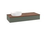 Villeroy und Boch Antao Waschtisch-Unterschrank L11112HL 120x19x50cm, Waschbeckenplattenfarbe warm walnut, leaf green matt lacquer