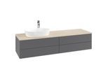 Villeroy & Boch Antao Waschtischunterschrank 1600x360x500mm L26153GK mit Beleuchtung mit Struktur FK/AP: GK/3