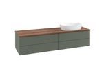 Villeroy und Boch Antao Waschtisch-Unterschrank L27112HL 160x36x50cm, Waschbeckenplattenfarbe warm walnut, leaf green matt lacquer