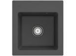 Villeroy und Boch Subway 45 XS Einbauspüle 678101i4 mit Ablaufgarnitur, 475 x 510 mm, Handbetätigung, graphit CeramicPlus