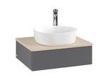 Villeroy & Boch Antao Waschtischunterschrank 600x190x500mm L07153GK mit Beleuchtung mit Struktur FK/AP: GK/3
