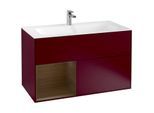 Villeroy und Boch Finion Waschtischunterschrank F030GNHB 99,6x59,1x49,8cm, Regal links Walnut veneer, Peony Matt