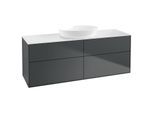 Villeroy und Boch Finion Waschtischunterschrank FA9100HG 160x60,3cm, Abdeckplatte white matt, Midnight Blue Matt Lacquer