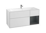 Villeroy und Boch Finion Waschtischunterschrank F070HGMT 119,6x59,1cm, Regal rechts Midnight Blue Matt Lacquer, White matt lacquer