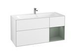 Villeroy und Boch Finion Waschtischunterschrank F070GMGF 119,6x59,1cm, Regal rechts Olive Matt Lacquer, Glossy white lacquer