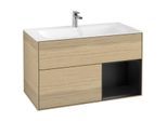 Villeroy und Boch Finion Waschtischunterschrank G040PDPC 99,6x59,1cm, Emotion, Regal rechts Black matt lacquer, Oak Veneer