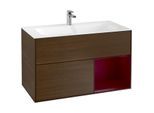 Villeroy und Boch Finion Waschtischunterschrank G040HBGN 99,6x59,1cm, Emotion, Regal rechts Peony, Walnut veneer
