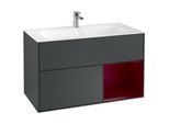 Villeroy und Boch Finion Waschtischunterschrank G040HBHG 99,6x59,1cm, Emotion, Regal rechts Peony, Midnight Blue Matt Lacquer