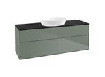 Villeroy und Boch Finion Waschtischunterschrank GA9200GM 160x60,3cm, Emotion, Abdeckplatte black matt, Olive Matt Lacquer