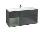 Villeroy und Boch Finion Waschtischunterschrank G060GMHG 119,6x59,1cm, Emotion, Regal links Olive Matt Lacquer, Midnight Blue Matt Lacquer