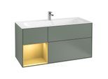 Villeroy und Boch Finion Waschtischunterschrank G060HFGM 119,6x59,1cm, Emotion, Regal links Gold matt, Olive Matt Lacquer
