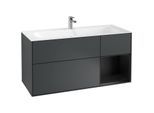 Villeroy und Boch Finion Waschtischunterschrank G070PDHG 119,6x59,1cm, Emotion, Regal rechts Black matt lacquer, Midnight Blue Matt Lacquer