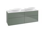 Villeroy und Boch Finion Waschtischunterschrank GA8100GM 160x60,3cm, Emotion, Abdeckplatte white matt, Olive Matt Lacquer