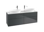 Villeroy und Boch Finion Waschtischunterschrank G96100HG 160x60,3cm, Emotion, Abdeckplatte white matt, Midnight Blue Matt Lacquer