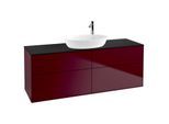Villeroy und Boch Finion Waschtischunterschrank F97200HB 160x60,3cm, Abdeckplatte black matt, Peony Matt