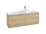 Villeroy und Boch Finion Waschtischunterschrank G97100PC 160x60,3cm, Emotion, Abdeckplatte white matt, Oak Veneer