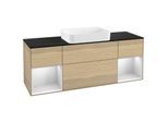 Villeroy und Boch Finion Waschtischunterschrank G742MTPC 160x60,3x50,1cm, Regale White matt lacquer, Oak Veneer