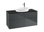 Villeroy und Boch Finion Waschtischunterschrank G91200HG 120x60,3cm, Emotion, Abdeckplatte black matt, Midnight Blue Matt Lacquer