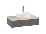 Villeroy & Boch Antao Waschtischunterschrank 800x190x500mm L08153GK mit Beleuchtung mit Struktur FK/AP: GK/3
