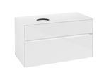 Villeroy und Boch Collaro Waschtischunterschrank C03900DH 100 x 54,8 x 50 cm, Waschtisch links, Glossy White