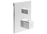 Villeroy und Boch Mettlach Fertigmontageset TVT12600100061 Unterputz-Thermostat mit Einwege-Mengenregulierung, chrom