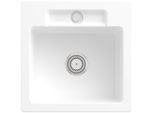 Villeroy und Boch Siluet Spüle 334501R1 mit Ablaufgarnitur und Handbetätigung, weiß