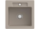 Villeroy und Boch Siluet Spüle 334501AM mit Ablaufgarnitur und Handbetätigung, Almond