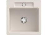 Villeroy und Boch Siluet Flächenbündige Spüle 33451FKR mit Ablaufgarnitur und Handbetätigung, Crema